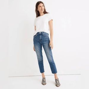 MADEWELL High Rise Crop Boyfriend Jeans - Lavern Wash